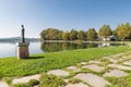 Lakeside of Gavirate and Varese lake, province of Varese, Italy