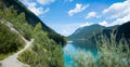 Lakeside hiking path achensee, beautiful tirol landscape