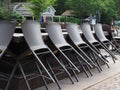 Lakeside Outdoor Patio Bar With Tables and Chairs Royalty Free Stock Photo