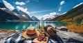 Lakeside Picnic Escape Royalty Free Stock Photo