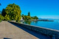 Lakeside promenade of Lac Leman in Swiss town Geneva