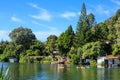 Lakeside properties in summer, New Zealand