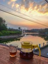 Lakeside Sunset coffee break