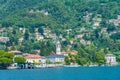 Lakeside view of Cernobbio town near lake Como in Italy Royalty Free Stock Photo
