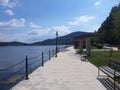 Lakeside walkway Royalty Free Stock Photo