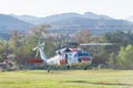 Sikorsky MH-60s Knighthawk helicopter during Los Angeles America