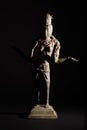 Lakshmi Hindu Goddess of wealth prosperity and fortune. Traditional antique bronze statue.