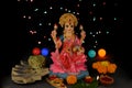 Lakshmi or Laxmi Puja,Diwali or Deepavali Celebrations Royalty Free Stock Photo