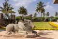 Monolith nandi statue in Lakundi, Karnataka, India