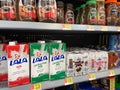 Lala nonrefridgerated milk in a Walmart grocery store