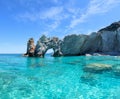 Lalaria beach in Skiathos Royalty Free Stock Photo
