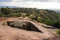 Lalibela, Ethiopia. Famous Rock-Hewn Church of Saint George - Bete Giyorgis Royalty Free Stock Photo