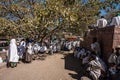 Lalibela, Ethiopia - Feb 13, 2020: Ethiopian people at the Bet Maryam Church, St. Mary Church in Lalibela, Ethiopia Royalty Free Stock Photo