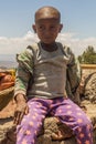 LALIBELA, ETHIOPIA - MARCH 30, 2019: Child at the Saturday market in Lalibela, Ethiop