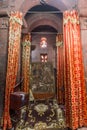 LALIBELA, ETHIOPIA - MARCH 29, 2019: Interior of Bet Golgotha and Bet Mikael rock-cut churches in Lalibela, Ethiop