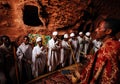 Lalibela, Ethiopia: Group of priests chanting prayers