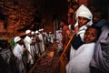 Lalibela, Ethiopia: Group of priests chanting prayers
