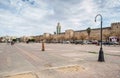 Lalla Loudain square and great mosque minaret.