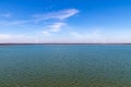 Lam Takong Reservoir Views, reservoir with black plastic liner, Nakhon Ratchasima, Thailand.Beautiful view of the reservoir with