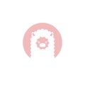 Lama Alpaca User profile icon. Avatar forum symbol. Placeholder for social networks, forums. Face sign internet online