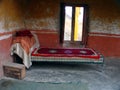 Tranquil Sanctum: The Bedchamber of the Head Lama at Lamayuru Monastery Royalty Free Stock Photo