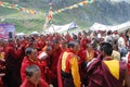 Lamas and local Tibetans Royalty Free Stock Photo