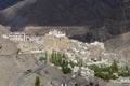 Lamayuru Gompa is a Tibetan Buddhist monastery and big mountain. Ladakh, India Royalty Free Stock Photo