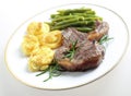 Lamb chops beans and potatoes