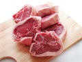 Lamb Chops On Chopping Board