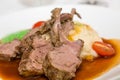 Lamb Chops on Mashed Potatoes Royalty Free Stock Photo