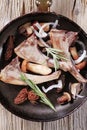 Lamb chops and mushroom Royalty Free Stock Photo