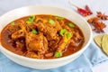 Lamb Curry / Mutton Curry - Traditional and Spicy Indian Lamb Dish Royalty Free Stock Photo