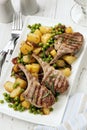 Lamb Cutlets Dinner Royalty Free Stock Photo
