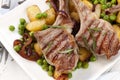 Lamb Cutlets Dinner Royalty Free Stock Photo