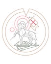 Lamb of God symbol illustration