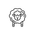 Lamb icon. Sweet dream vector illustration. Isolated contour of comfort dream on white background.