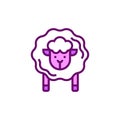 Lamb icon. Sweet dream vector illustration.