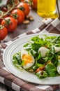 Lamb lettuce salad with eggs Royalty Free Stock Photo