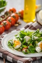 Lamb lettuce salad with eggs Royalty Free Stock Photo