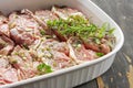 Lamb Marinating Royalty Free Stock Photo