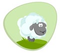 Lamb in the meadow.Vector illustration