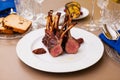 Lamb rack on a plate Royalty Free Stock Photo