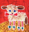 Lamb on red