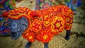 Lamb sculture souvenir by Huicholes Mexico