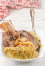 Lamb stewed with cabbage and black pepper Royalty Free Stock Photo