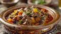 Lamb Tagine: A slow-cooked stew originating from North Africa