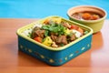lamb tagine takeaway box for food delivery concept