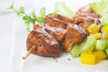 Lamb Tikka with Salad Royalty Free Stock Photo
