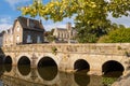 Lamballe town and stone bridge