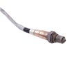 Lambda probe - oxygen sensor device designed to record tamount of remaining oxygen in the exhaust gas of car engine is located in Royalty Free Stock Photo
